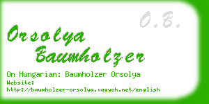 orsolya baumholzer business card